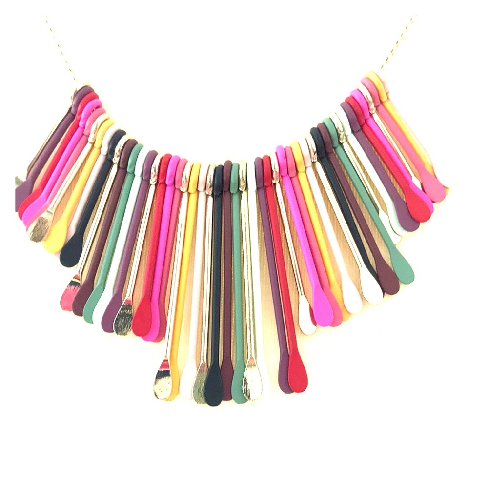 3/$20 FRANCESCAS vibrant colorful spoon necklace